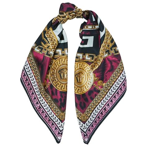 versace scarf purple medusa|versace silk foulards.